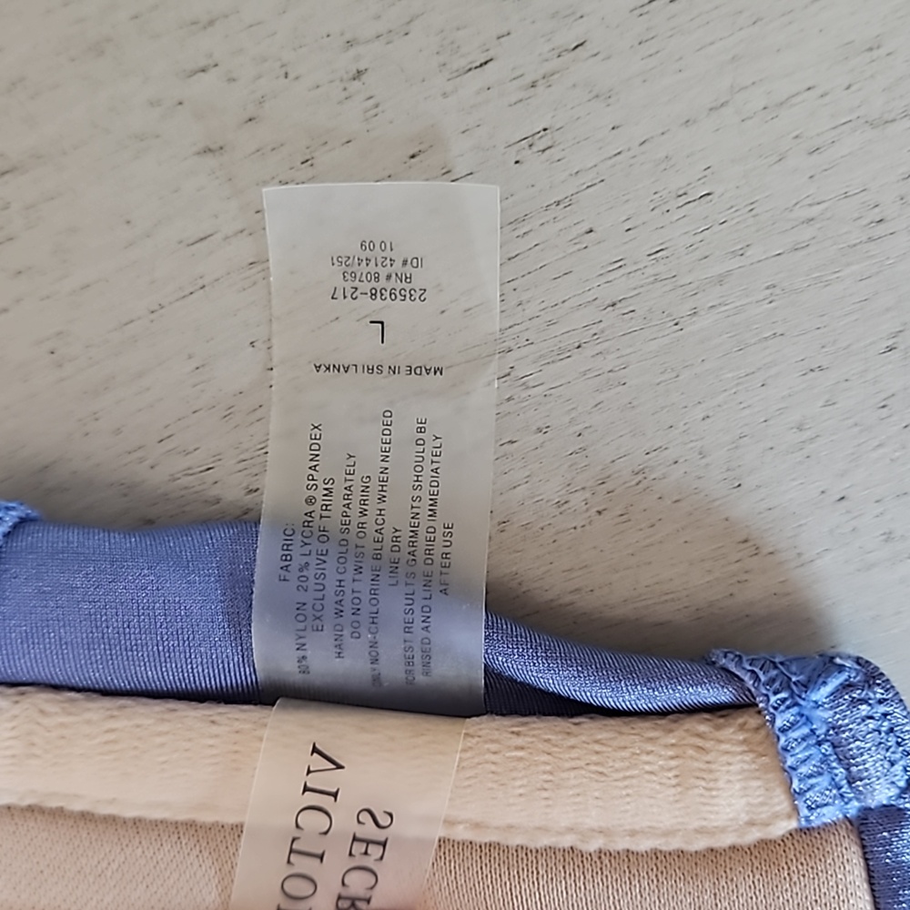 Victoria's Secret Bandeau Bikini Dusty Blue with Gold-Tone Accent - Picture 8 of 8
